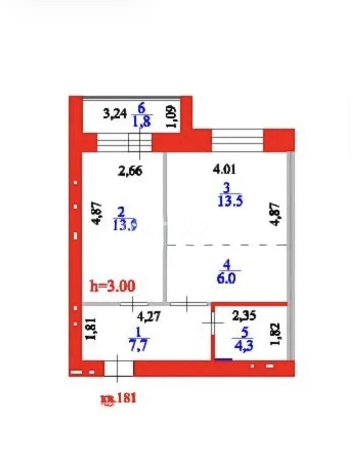 Продажа 2-комнатной квартиры, 46.3 м² в Астане - фото 4