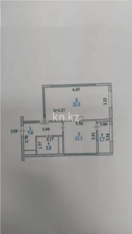 Продажа 1-комнатной квартиры, 45.1 м², ул. А-75, дом  2 в Астане - фото 4