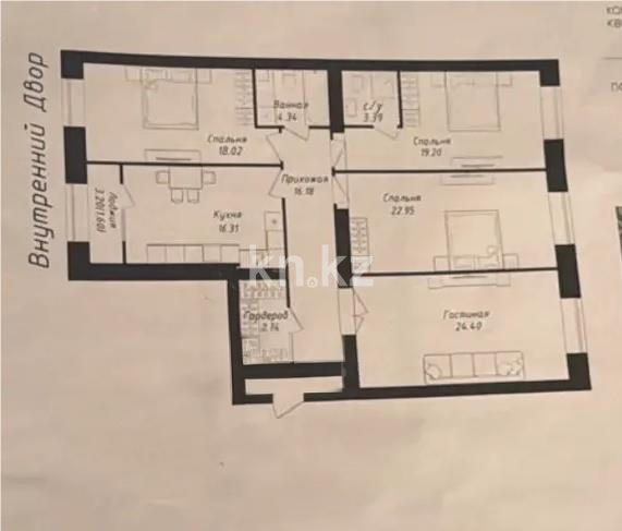 Продажа 4-комнатной квартиры, 130 м² в Астане