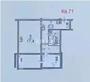 Продажа 1-комнатной квартиры, 33.4 м², пр. Райымбека, дом  127/147 в Алматы