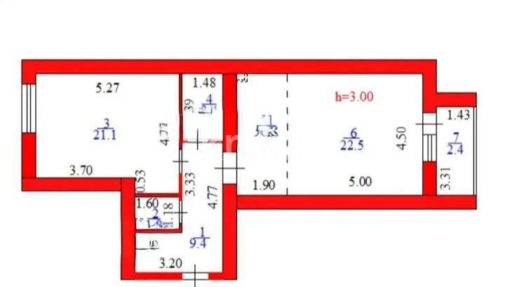 Продажа 2-комнатной квартиры, 69 м², ул. Жошы хана, дом  13 в Астане - фото 3