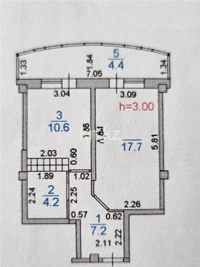 Продажа 1-комнатной квартиры, 44 м², ул. Дюсембекова, дом  83/1 - Продажа  однокомнатных квартир в Караганде без посредников фото 5 из 5