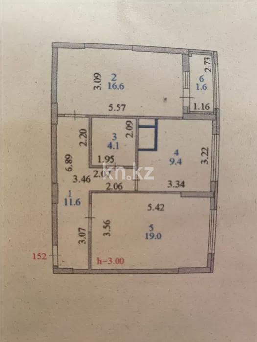 Продажа 2-комнатной квартиры, 62 м², ул. Асфендиярова, дом  6 - Продажа квартир в Астане фото 1 из 1