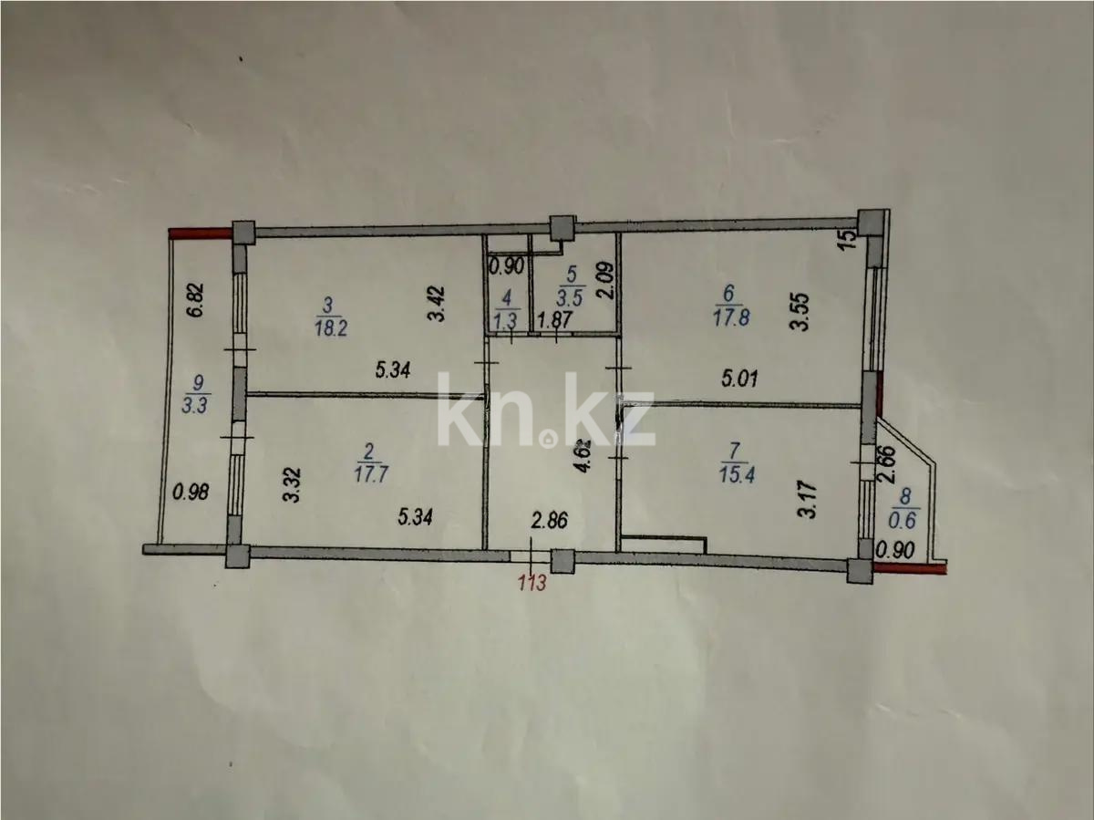 Продажа 3-комнатной квартиры, 91 м² в Астане - фото 8