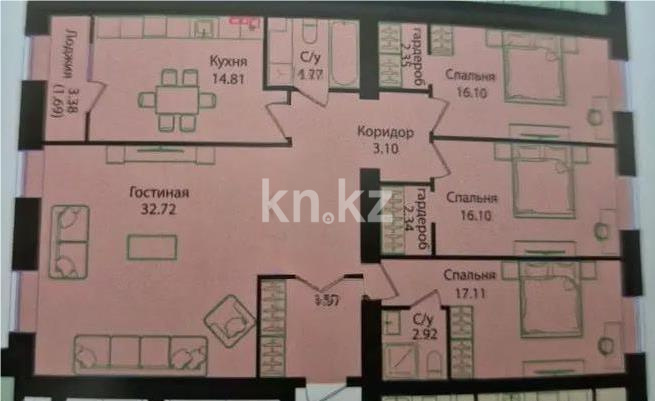 Продажа 4-комнатной квартиры, 130 м² - Продажа квартир в Казахстане - страница 94 фото 8 из 8
