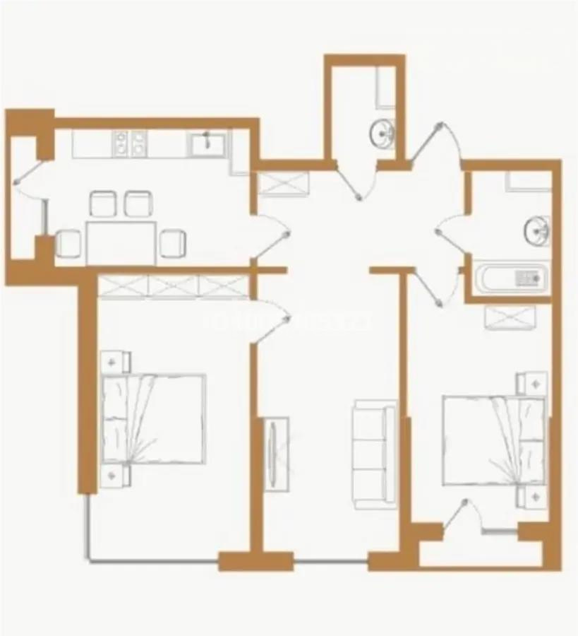 Продажа 3-комнатной квартиры, 73.91 м², ул. Байге, дом  12а/1 - Продажа  трехкомнатных квартир в новостройках Алматы без посредников фото 1 из 1