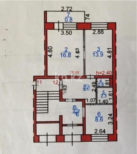 Продажа 2-комнатной квартиры, 50 м² в Караганде