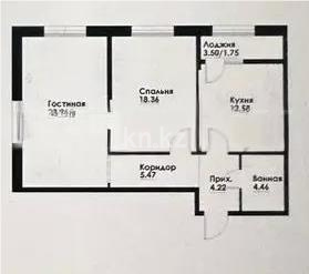 Продажа 3-комнатной квартиры, 71.5 м² в Алматы