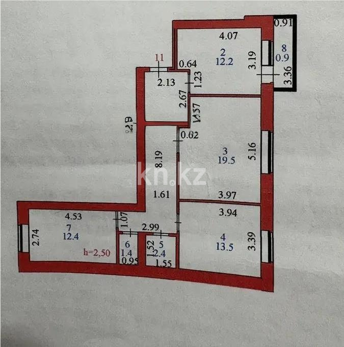 Продажа 3-комнатной квартиры, 80 м² в Астане