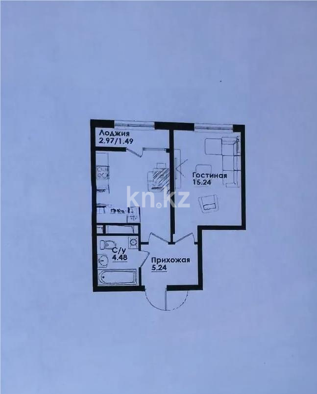 Продажа 1-комнатной квартиры, 39 м², ул. Симферопольская, дом  1/2 в Алматы