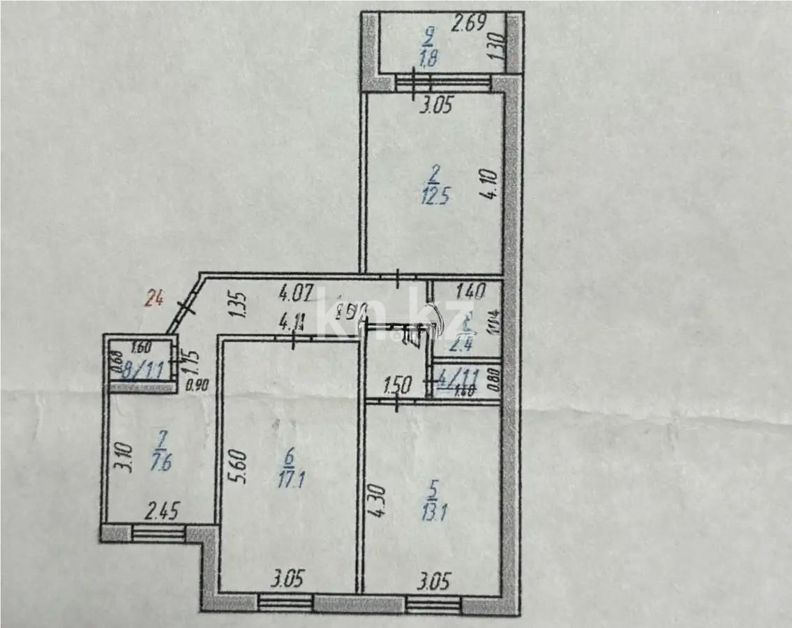 Продажа 3-комнатной квартиры, 66 м², мкр-н 9-й в Темиртау - фото 15