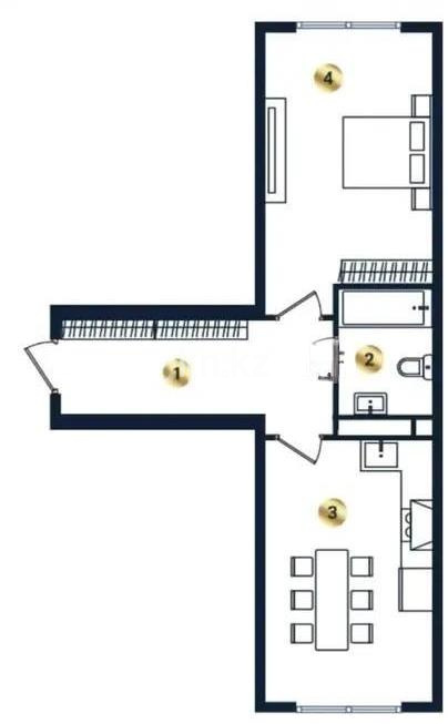 Продажа 1-комнатной квартиры, 48.39 м² - Продажа однокомнатных квартир от собственников в Алматы - страница 3 фото 1 из 1