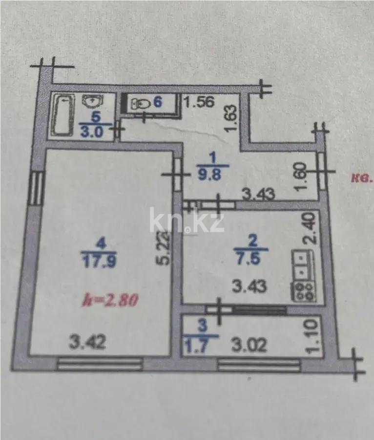 Продажа 1-комнатной квартиры, 41 м², мкр-н Таугуль, дом  20 в Алматы