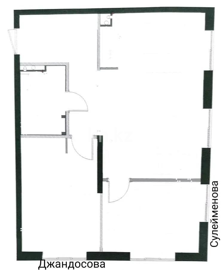 Продажа 3-комнатной квартиры, 62 м², ул. Жандосова, дом  108/1 - Продажа  трехкомнатных квартир в Алматы без посредников фото 1 из 1