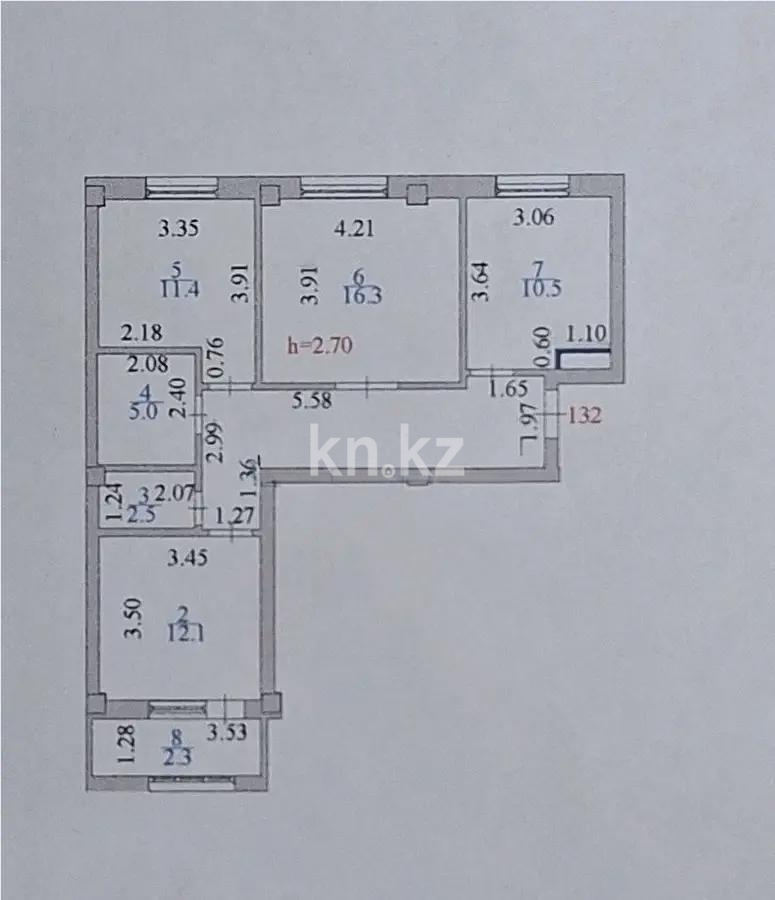 Продажа 3-комнатной квартиры, 74.3 м² в Астане - фото 5