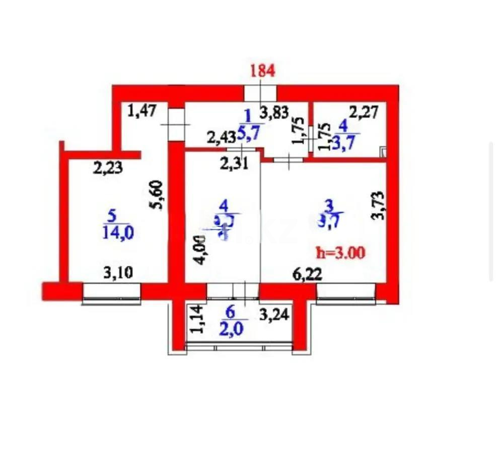 Продажа 2-комнатной квартиры, 49 м², ул. А-52, дом  2 - Продажа  двухкомнатных квартир в Астане с фото фото 1 из 1
