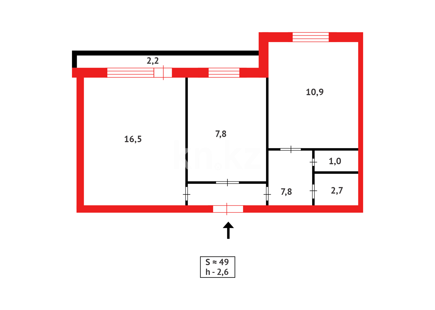 Продажа 2-комнатной квартиры, 48 м² - Продажа квартир в Караганде - страница 8 фото 18 из 18
