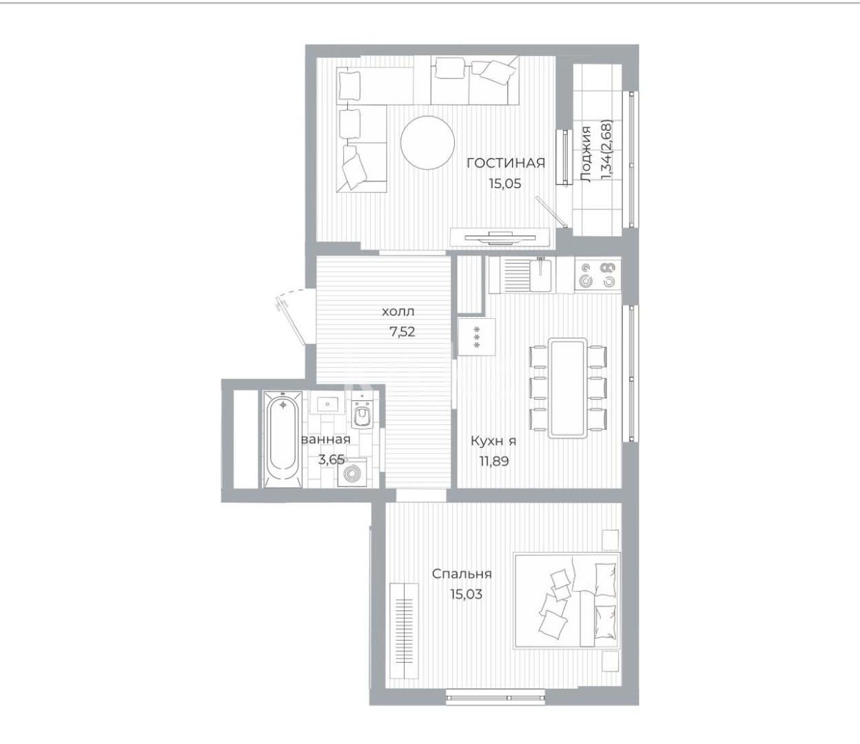 Продажа 2-комнатной квартиры, 56 м², пр. Туран, дом  39/3 - ул. Сыганак - Продажа квартир в Астане фото 18 из 20
