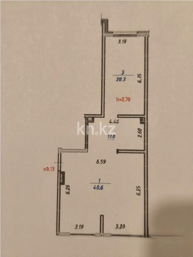 Продажа 2-комнатной квартиры, 71.7 м² в Алматы