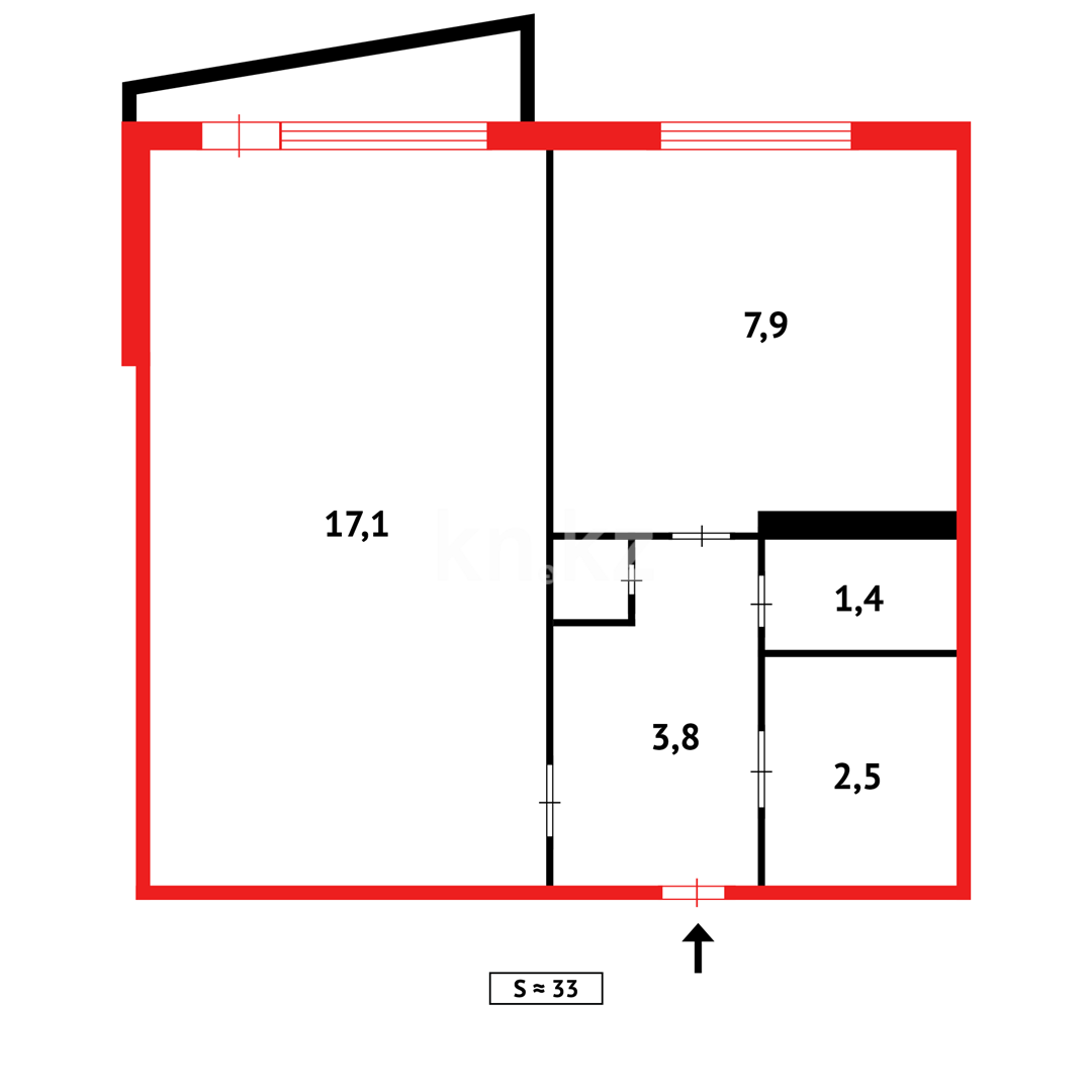 Продажа 1-комнатной квартиры, 34 м² - Продажа земельных участков в Кокшетау фото 9 из 9