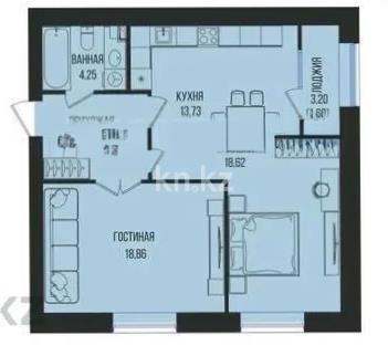 Продажа 2-комнатной квартиры, 64.33 м², ул. Серкебаева, дом  49 в Астане