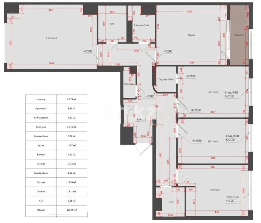Продажа 4-комнатной квартиры, 124 м² - Продажа четырехкомнатных квартир от собственников в Астане фото 1 из 1