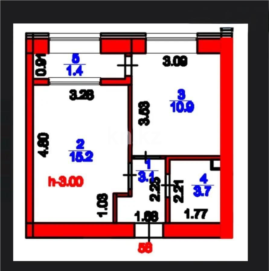 Продажа 1-комнатной квартиры, 34.3 м², пр. Абая, дом  86 стр - Продажа квартир в Астане фото 1 из 1