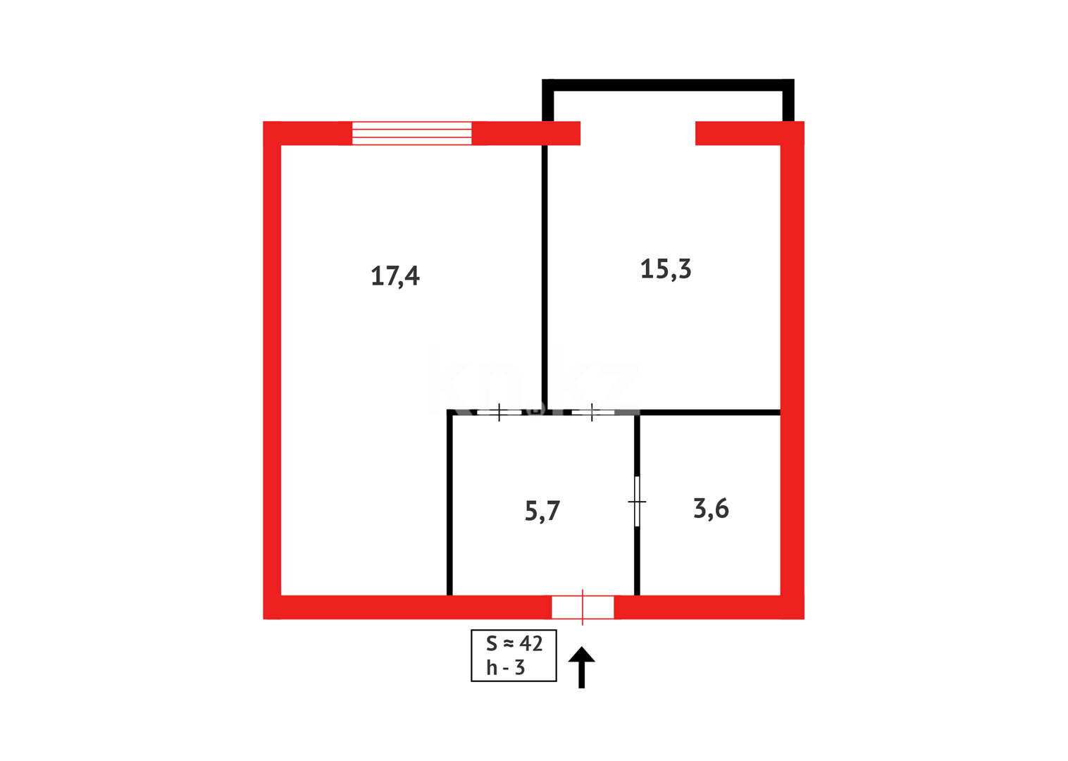 Продажа 1-комнатной квартиры, 41.8 м², ул. Айтматова - Продажа квартир в новостройках Астаны фото 6 из 6
