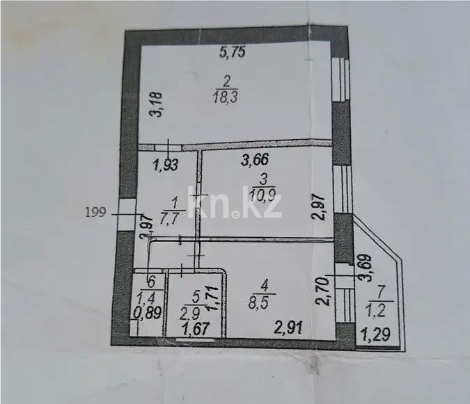 Продажа 2-комнатной квартиры, 51 м² - Продажа квартир в Астане без посредников - страница 5 фото 7 из 7