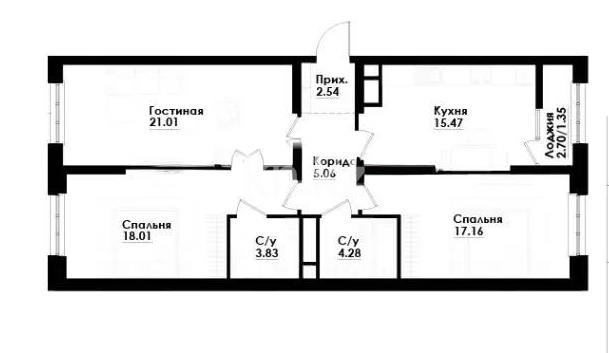 Продажа 3-комнатной квартиры, 88.71 м², ул. Толе би, дом  290/1 - Продажа  трехкомнатных квартир в новостройках Алматы без посредников фото 1 из 1