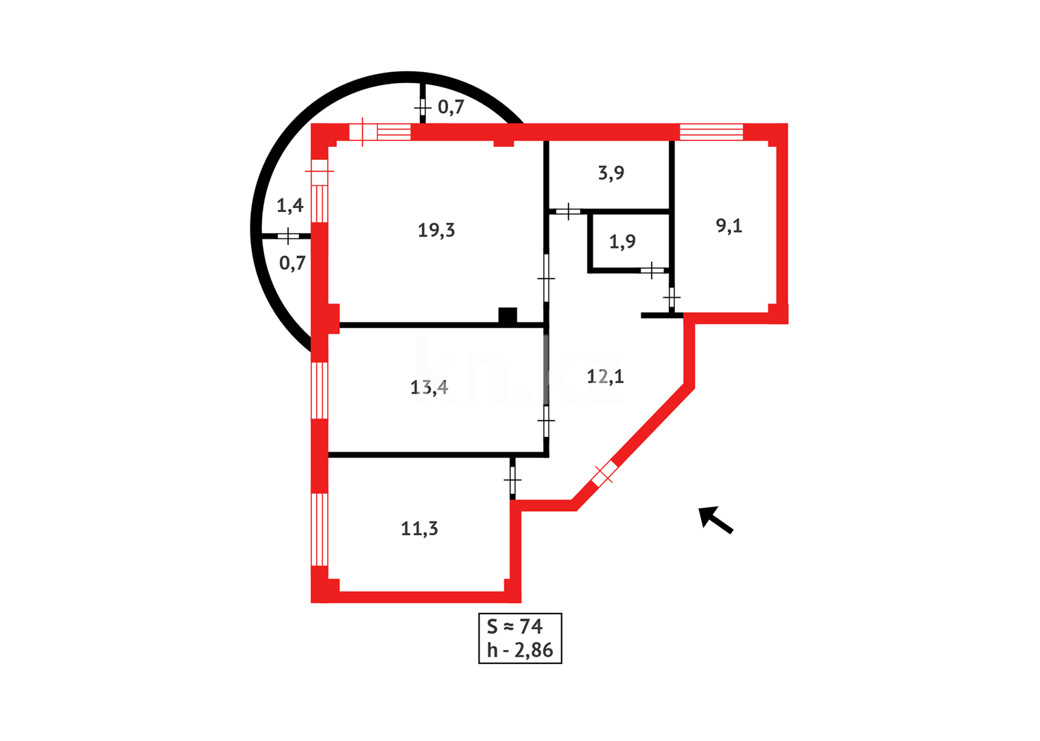 Продажа 3-комнатной квартиры, 75 м² - Продажа земельных участков в Актау фото 14 из 14