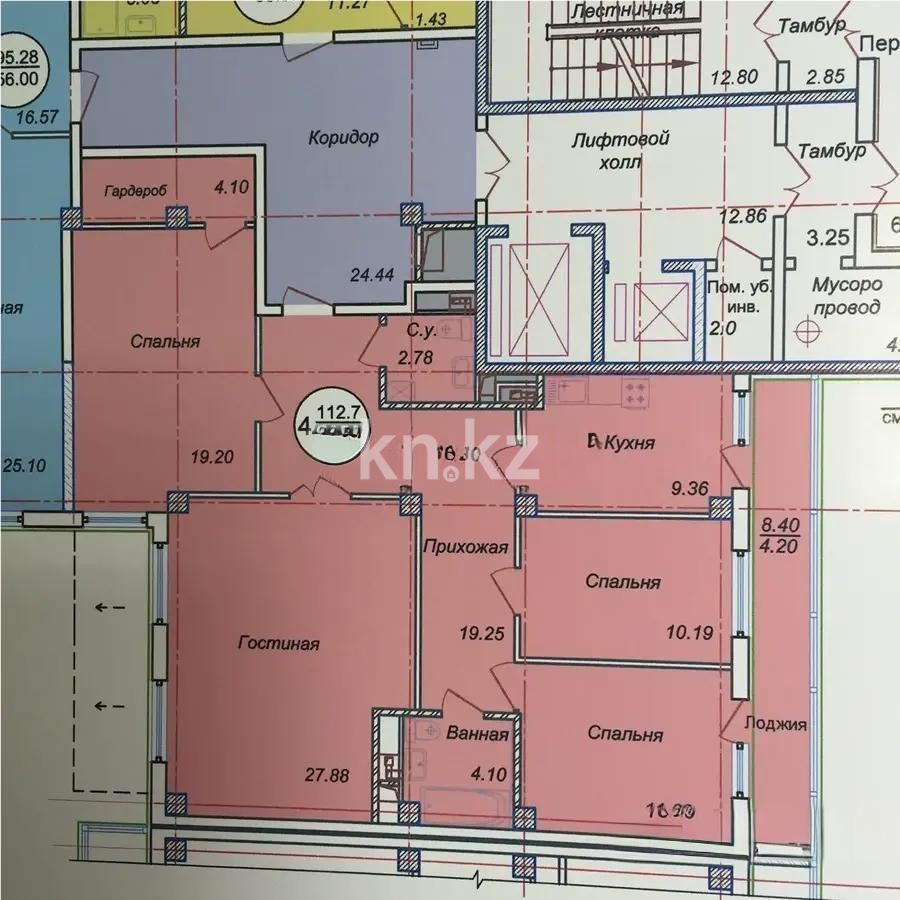 Продажа 4-комнатной квартиры, 112.7 м², ул. Нарикбаева, дом  6 - Продажа  четырехкомнатных квартир в новостройках Астаны фото 1 из 1