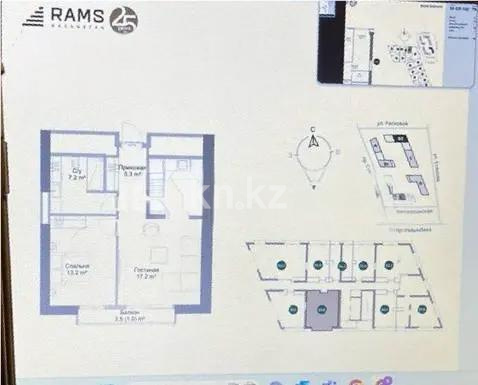 Продажа 2-комнатной квартиры, 54 м², пр. Суюнбая, дом  15в - Продажа квартир в новостройках Алматы без посредников фото 1 из 1