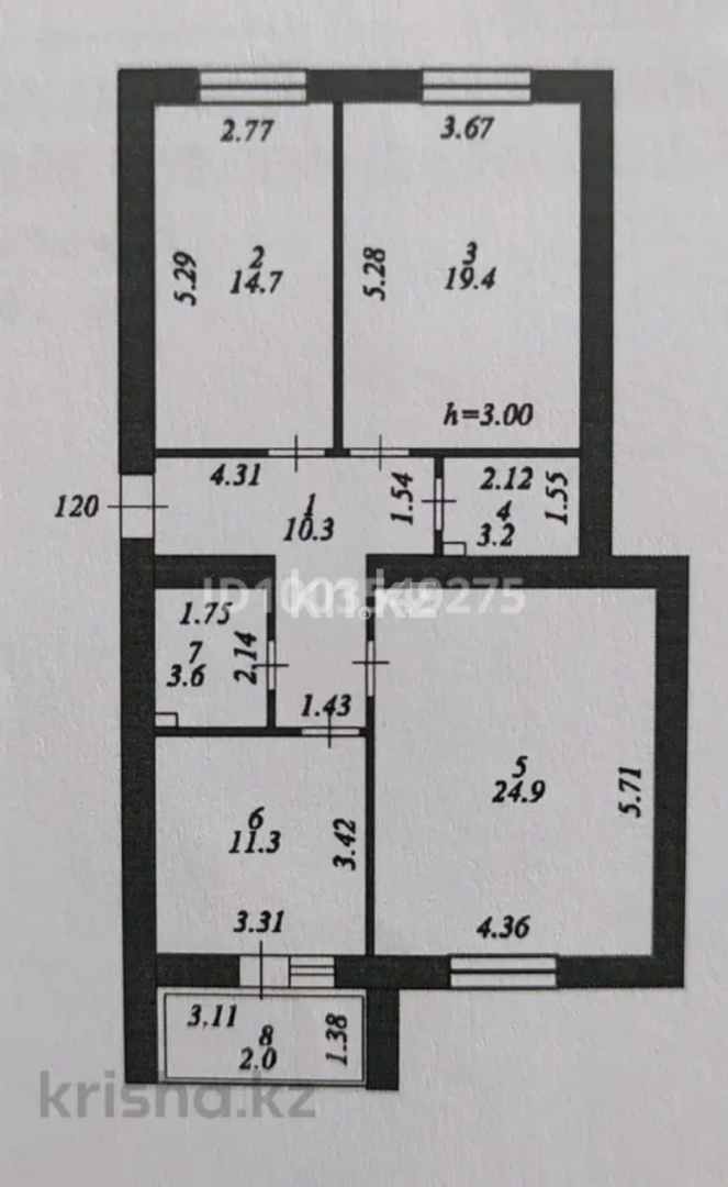 Продажа 3-комнатной квартиры, 89.4 м² в Астане - фото 4