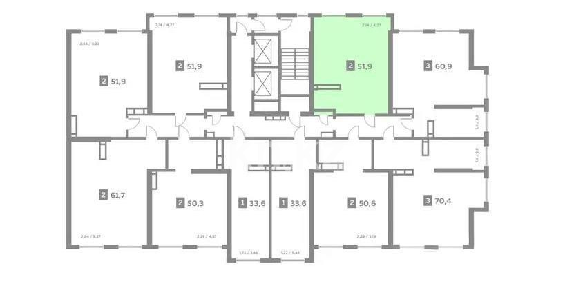 Продажа 2-комнатной квартиры, 57 м² - Недвижимость в Алматы - страница 19 фото 1 из 1