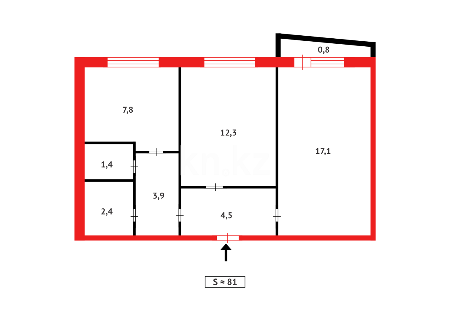 Продажа 2-комнатной квартиры, 50 м² в Караганде - фото 17