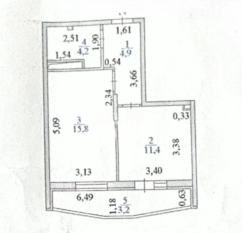 Продажа 1-комнатной квартиры, 39.5 м² - Недвижимость в Казахстане - страница 18 фото 5 из 5