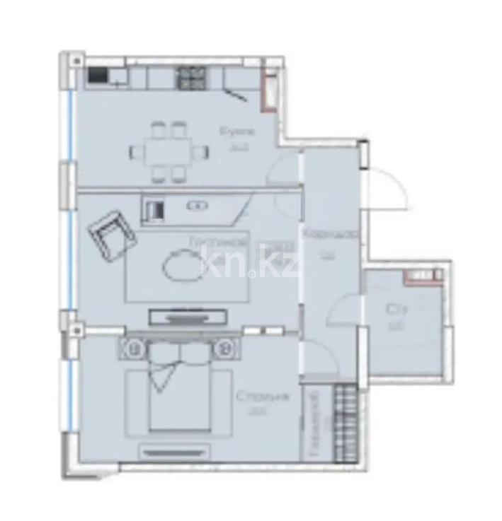 Продажа 2-комнатной квартиры, 69.8 м² - Продажа двухкомнатных квартир от собственников в Алматы - страница 2 фото 1 из 1