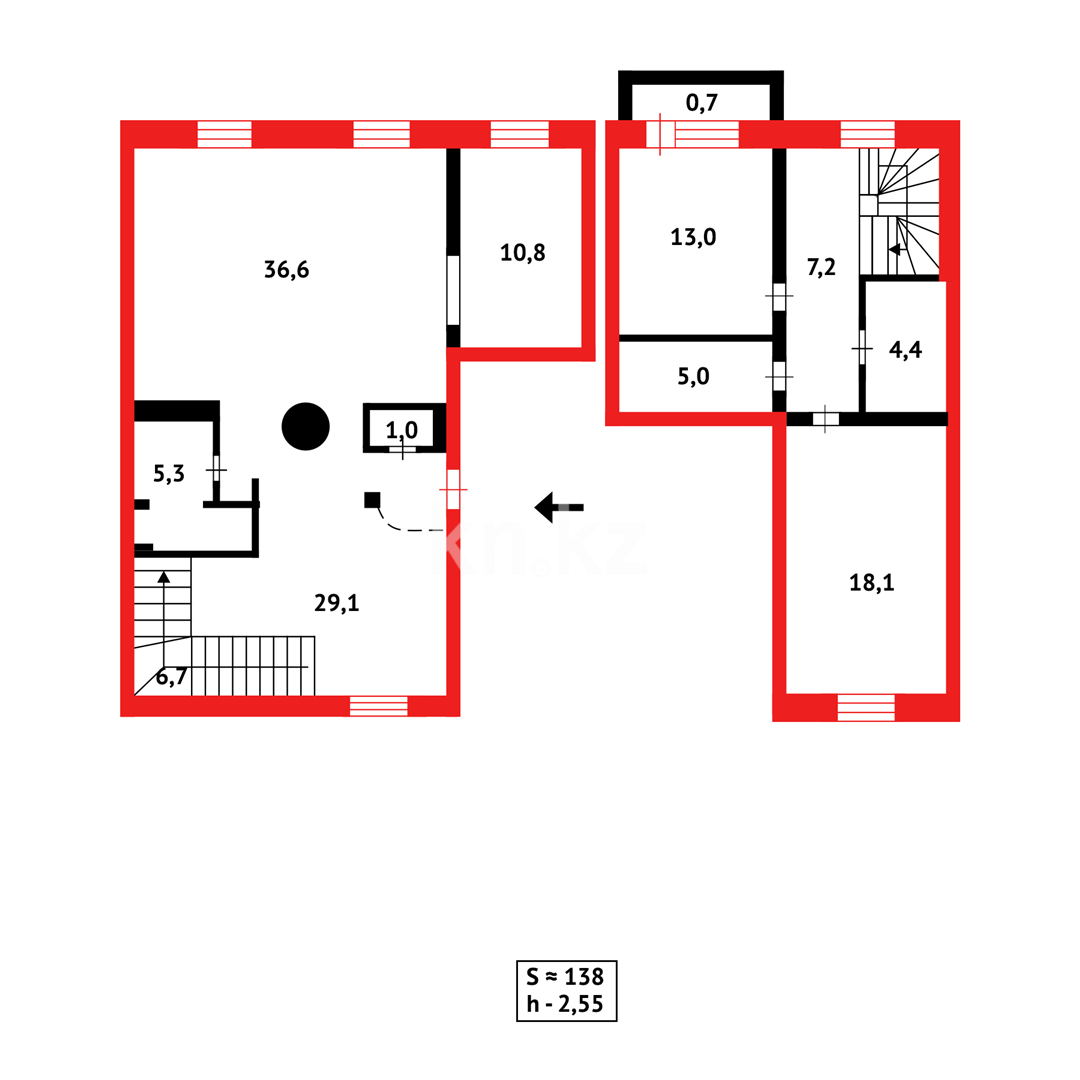 Продажа 4-комнатной квартиры, 137 м², ул. Алиханова - Продажа  четырехкомнатных квартир в Караганде фото 23 из 23