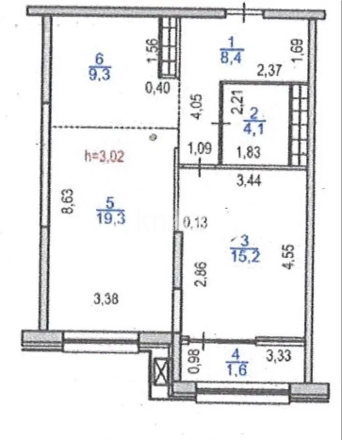 Продажа 2-комнатной квартиры, 58 м², ул. Розыбакиева, дом  197/2 - Продажа квартир в Алматы с фото фото 1 из 1