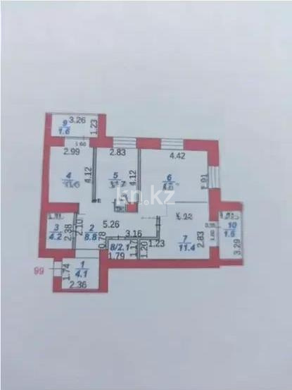 Продажа 3-комнатной квартиры, 80 м², ул. Муканова, дом  78 в Караганде - фото 7