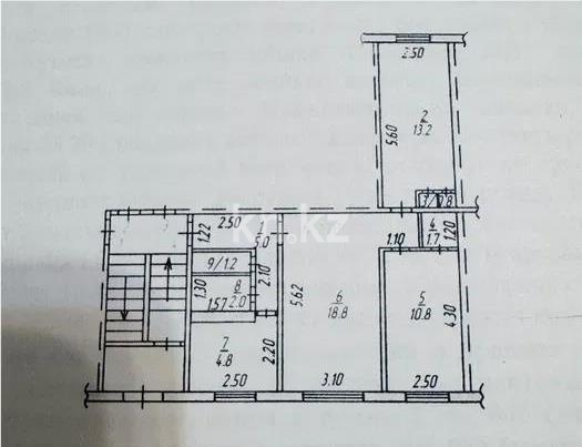 Продажа 3-комнатной квартиры, 58 м² - Продажа трехкомнатных квартир в панельном доме в Казахстане - страница 3 фото 5 из 5