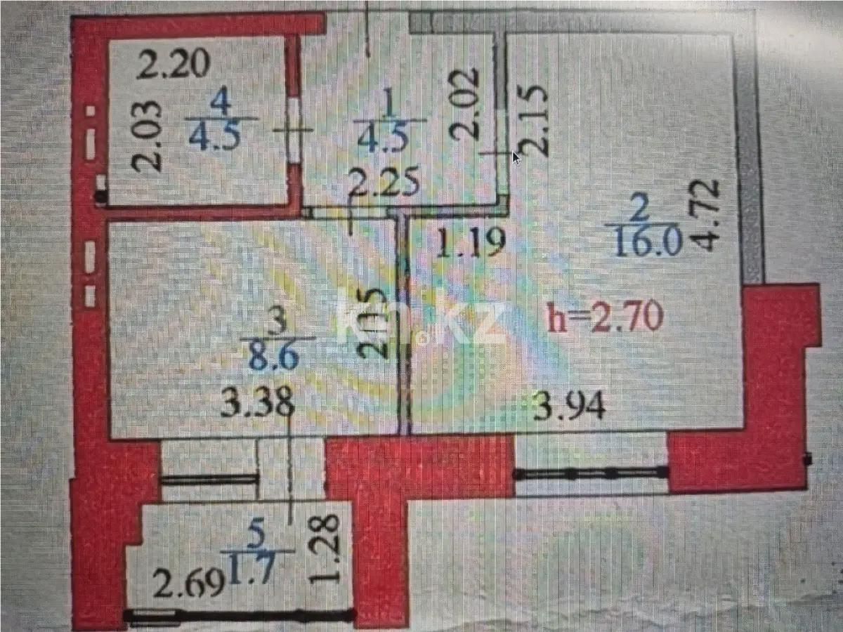 Продажа 1-комнатной квартиры, 35.3 м², ул. Кайсенова, дом  6 - Продажа квартир в Астане фото 1 из 1