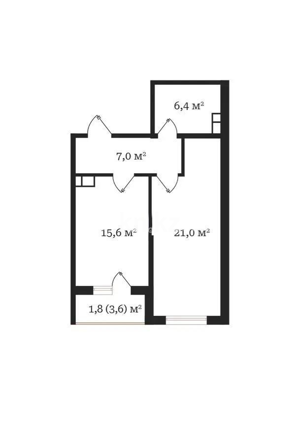 Продажа 1-комнатной квартиры, 51.8 м², пр. Рыскулова, дом  103/7 стр - Продажа  однокомнатных квартир в Алматы без посредников фото 1 из 1