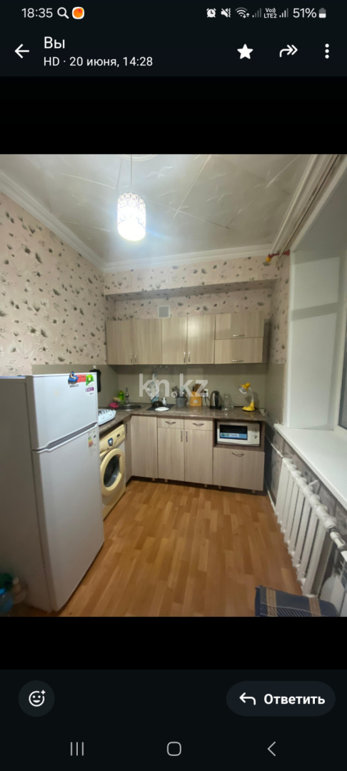 Аренда 2-комнатной квартиры, 45 м², ул. Пичугина, дом  237 - Аренда  двухкомнатных квартир помесячно в Караганде фото 1 из 6