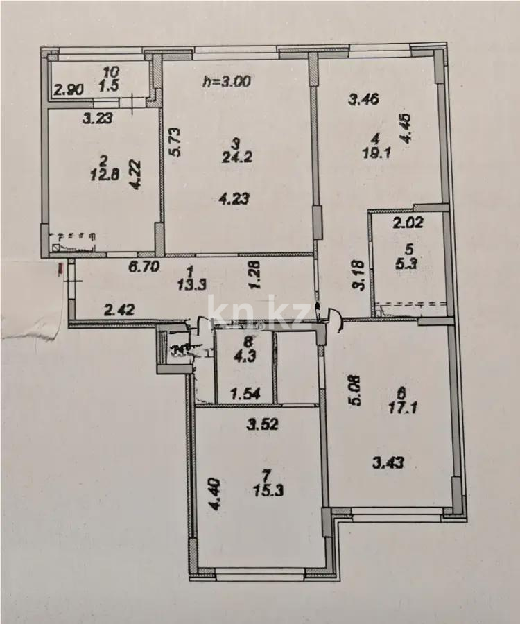 Продажа 4-комнатной квартиры, 114.8 м², пр. Туран, дом  39/2 стр - Продажа  четырехкомнатных квартир в Астане фото 3 из 3