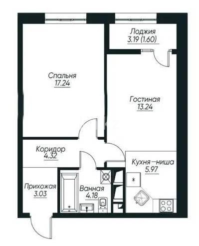 Продажа 2-комнатной квартиры, 49.58 м², ул. Ашимова, дом  1/5б - Продажа  двухкомнатных квартир в новостройках Алматы фото 5 из 5