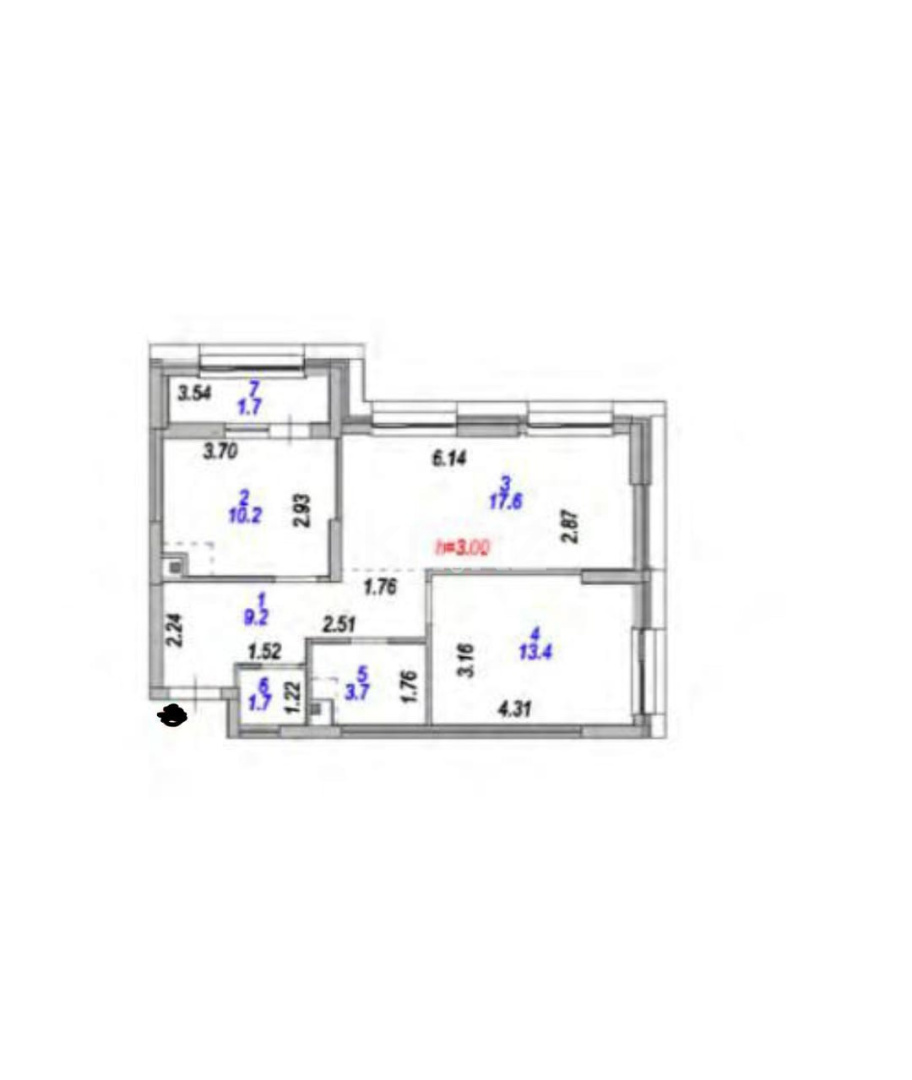 Продажа 2-комнатной квартиры, 59 м², ул. Байтурсынова, дом  30 в Астане - фото 2