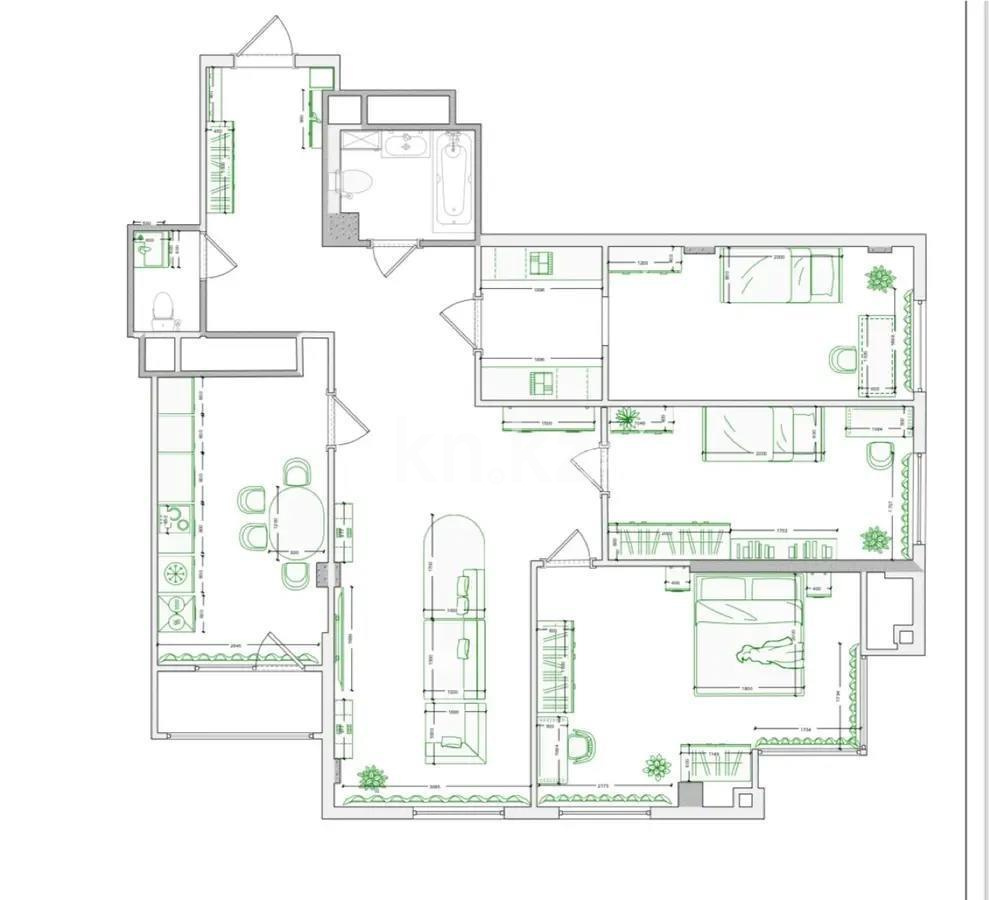 Продажа 4-комнатной квартиры, 100 м², ул. 23-й проезд, дом  5 - Продажа  четырехкомнатных квартир в Астане фото 1 из 1