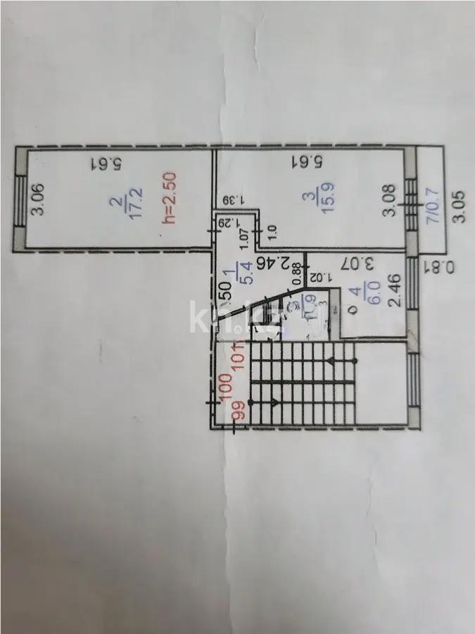 Продажа 2-комнатной квартиры, 48 м², мкр-н 15, дом  14 - Продажа  двухкомнатных квартир в Караганде фото 7 из 7